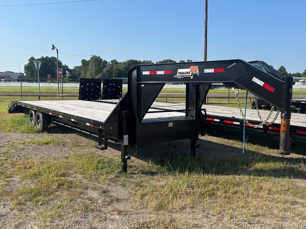 30' HD Gooseneck Mega Ramps 7k Axles - Super Single Deckover/DO 7K MR - Stryker Dealership Group