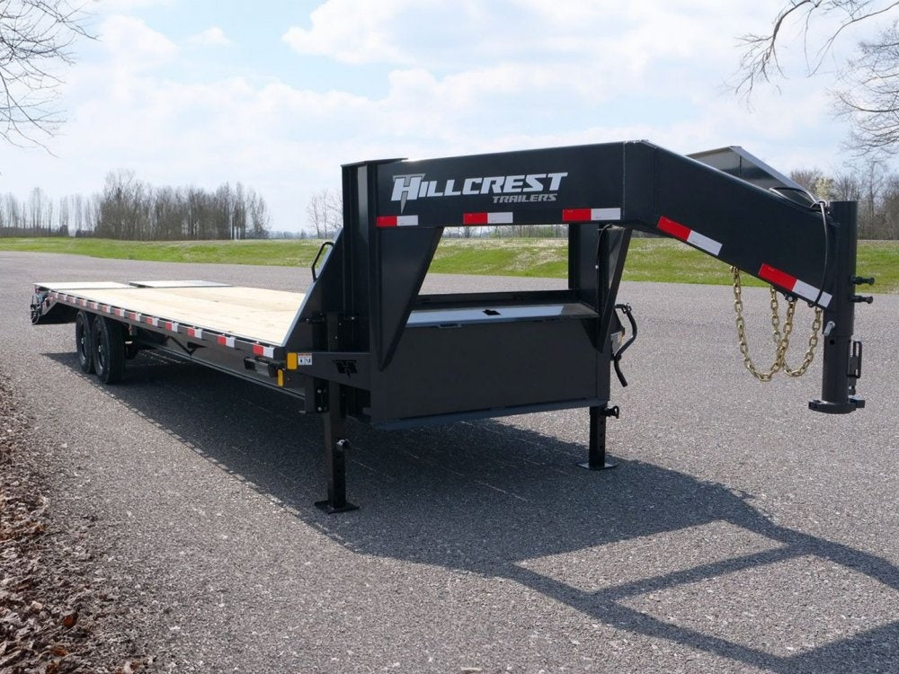 30' Hillcrest Deckover Gooseneck Equipment Trailer - 7k Axles - Mega Ramps - Equipment Trailers - Stryker Dealership Group