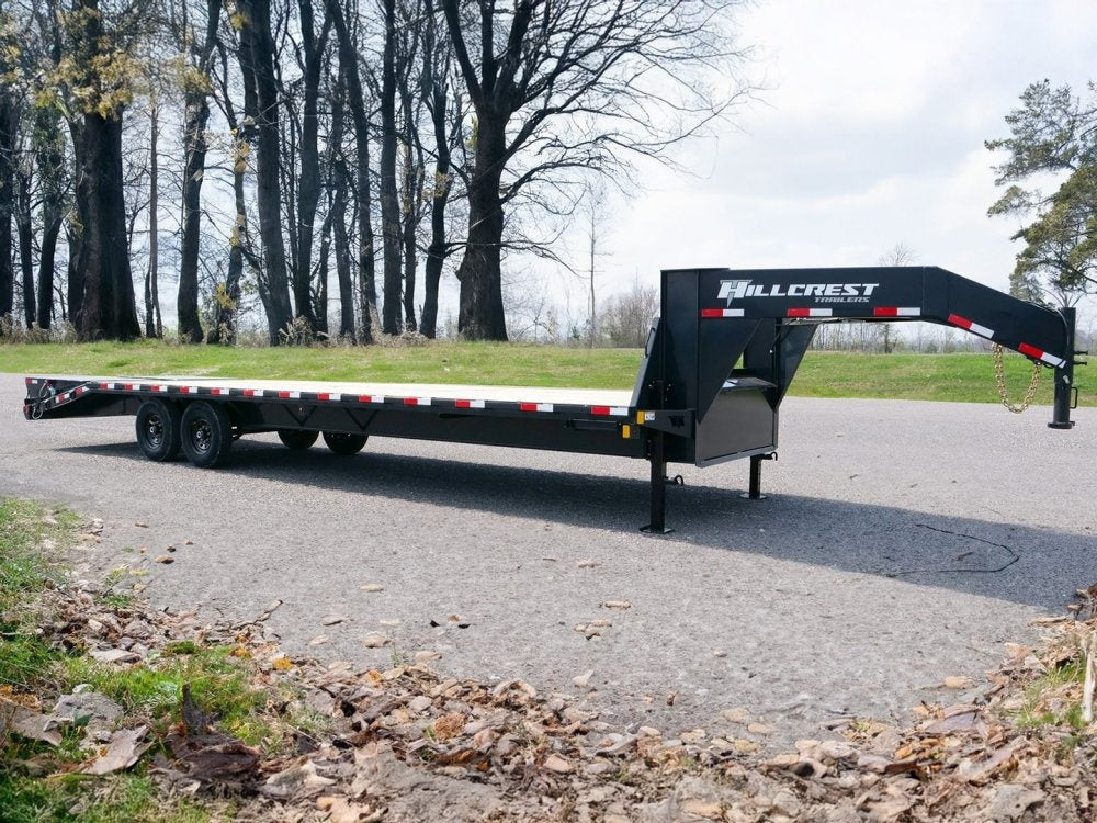 30' Hillcrest Deckover Gooseneck Equipment Trailer - 7k Axles - Mega Ramps - Equipment Trailers - Stryker Dealership Group