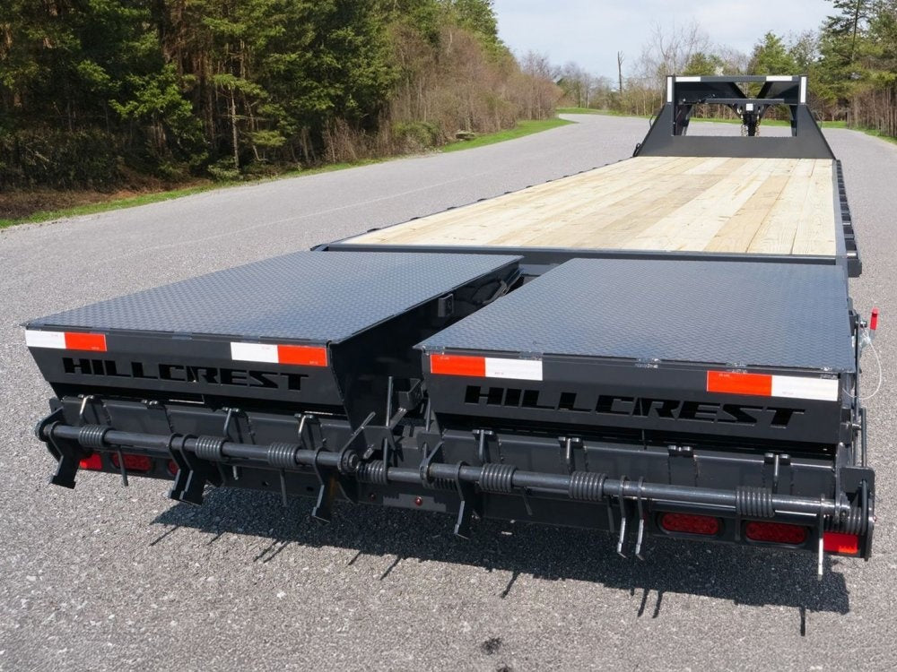 30' Hillcrest Deckover Gooseneck Equipment Trailer - 7k Axles - Mega Ramps - Equipment Trailers - Stryker Dealership Group