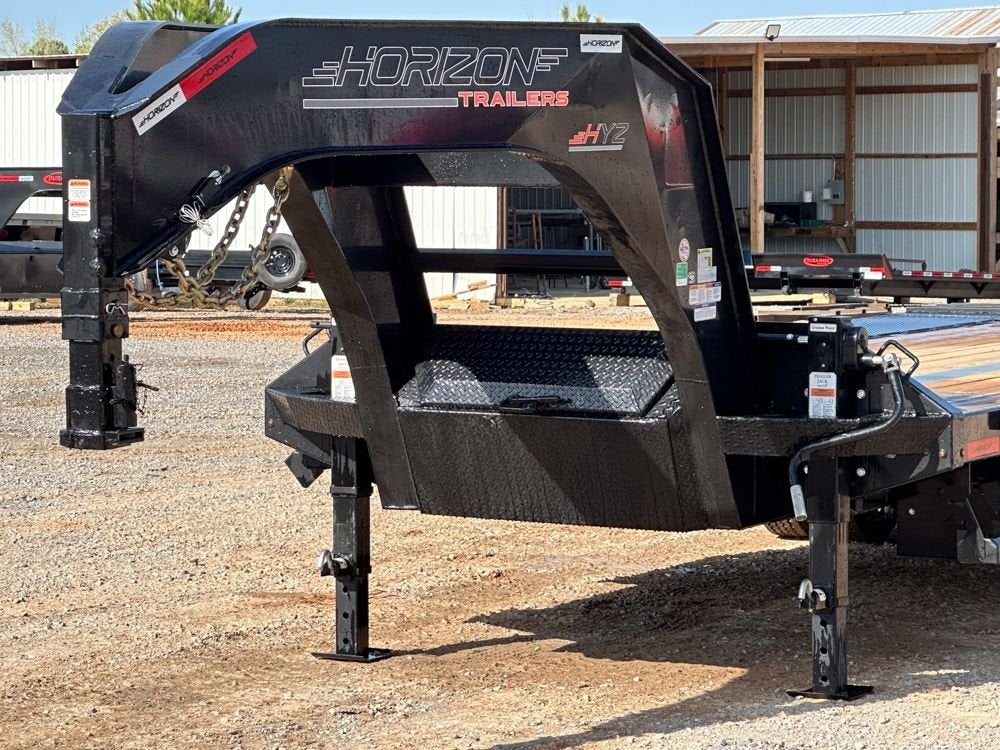 30' HYZ Gooseneck Flat deck Hydraulic Dovetail - Hydraulic Dovetail - Dual Wheel Deckover - Stryker Dealership Group