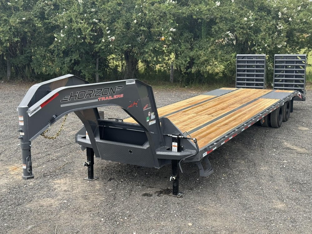 32' FHZ Gooseneck Deckover w/ Mega Ramps (2) 12K Axles - Heavy Duty Deckover/DO 12K MR - Stryker Dealership Group