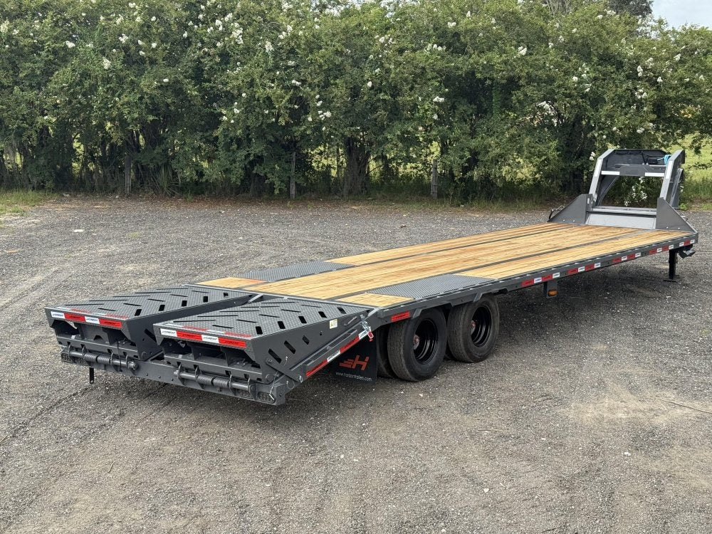 32' FHZ Gooseneck Deckover w/ Mega Ramps (2) 12K Axles - Heavy Duty Deckover/DO 12K MR - Stryker Dealership Group