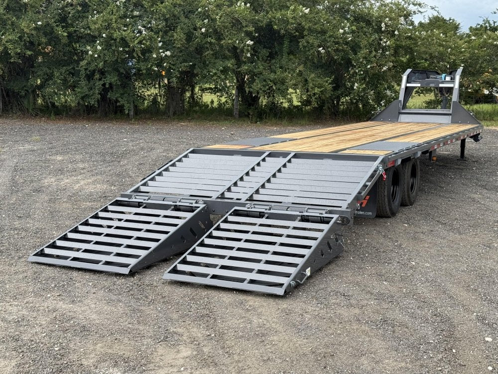 32' FHZ Gooseneck Deckover w/ Mega Ramps (2) 12K Axles - Heavy Duty Deckover/DO 12K MR - Stryker Dealership Group