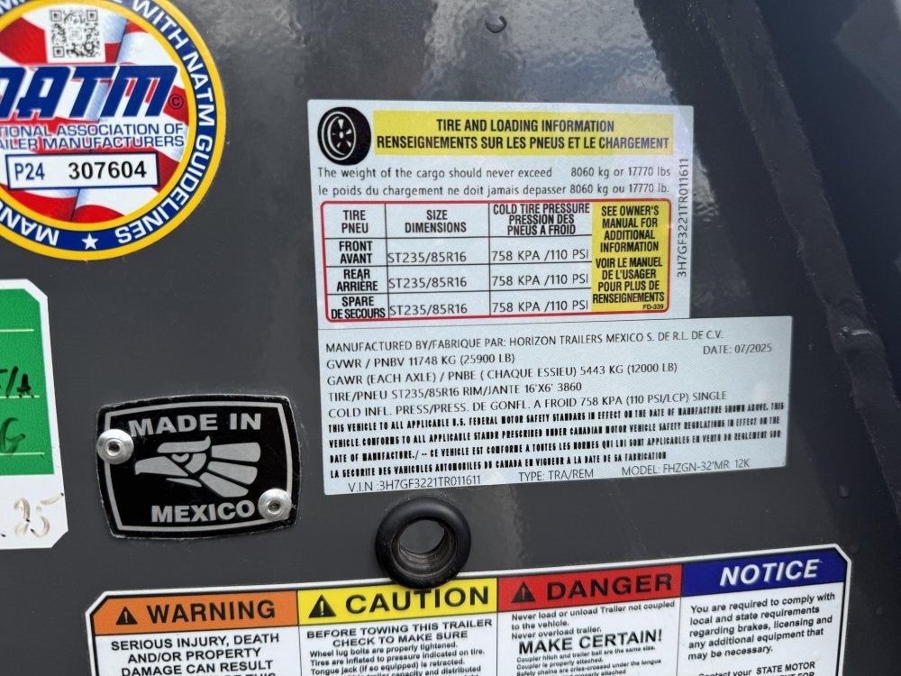 32' FHZ Gooseneck Deckover w/ Mega Ramps (2) 12K Axles - Heavy Duty Deckover/DO 12K MR - Stryker Dealership Group