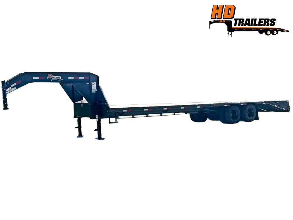 32' Gooseneck (2) 10k Dually Axles, Mega Ramps - Heavy Duty Deckover/DO 10K MR DW - Stryker Dealership Group