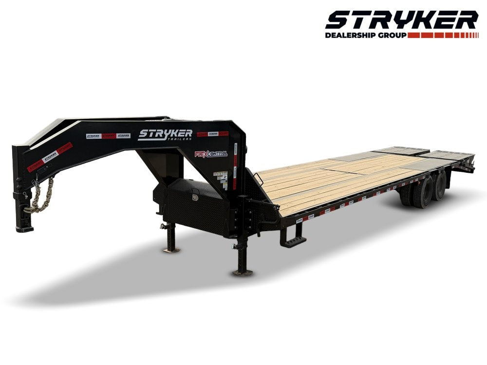 32' Stryker Gooseneck (2) 10K Axles Mega Ramps Dual Wheels - Dual Wheel Deckover - DO 10K MR DW - Stryker Dealership Group