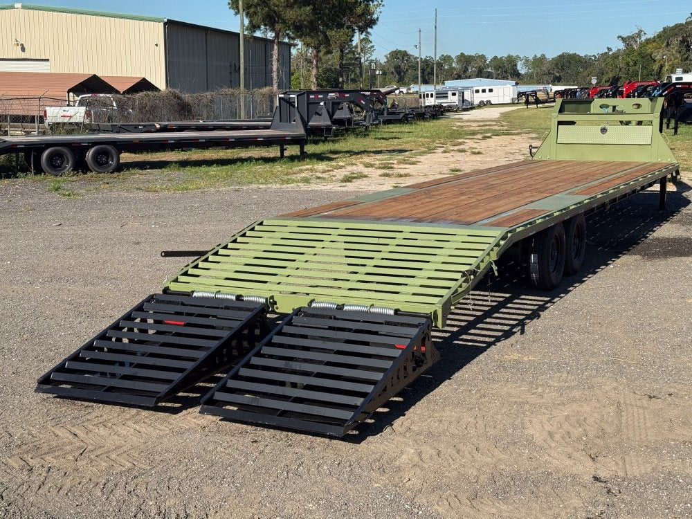 35' DKO Gooseneck Deckover 30'+5' Mega Ramps (2) 8K Axles - Hotshot Non-CDL/DO 8K MR - Stryker Dealership Group
