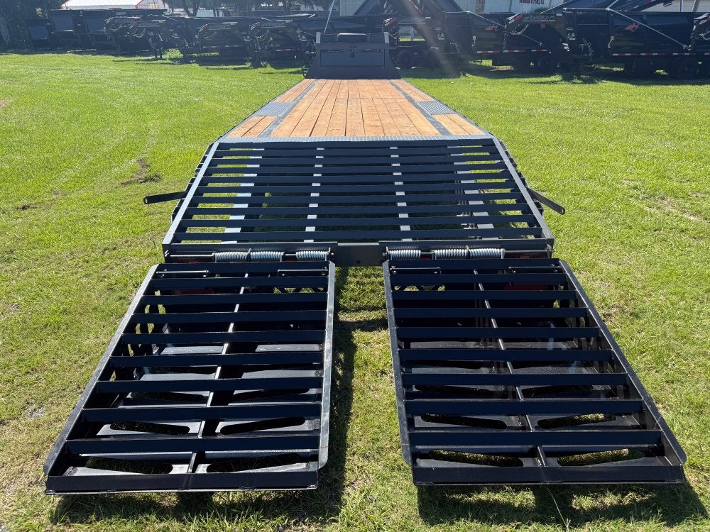 35' DKO Gooseneck Deckover 30' + 5' Mega Ramps (2) 7K Axles - Hotshot Non-CDL/DO 7K MR - Stryker Dealership Group