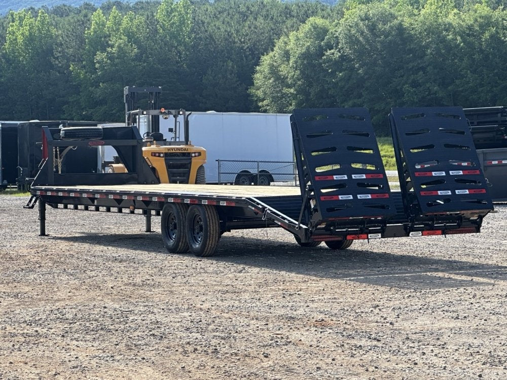 35' DKO Gooseneck Deckover 30' + 5' Mega Ramps (2) 8K Axles, 14 Ply Tires - Hotshot Non-CDL/DO 8K MR - Stryker Dealership Group