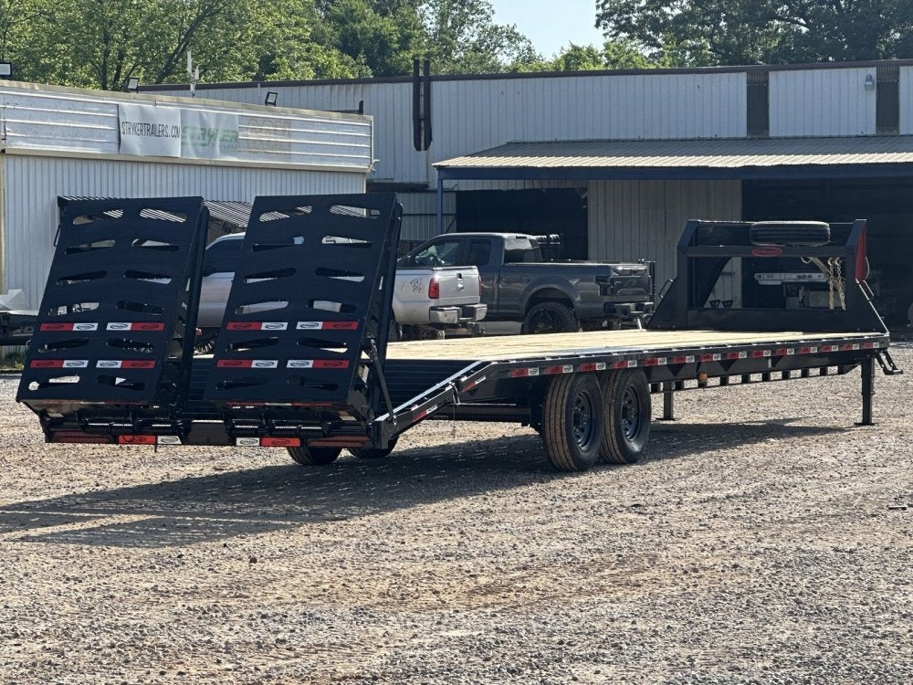 35' DKO Gooseneck Deckover 30' + 5' Mega Ramps (2) 8K Axles, 14 Ply Tires - Hotshot Non-CDL/DO 8K MR - Stryker Dealership Group