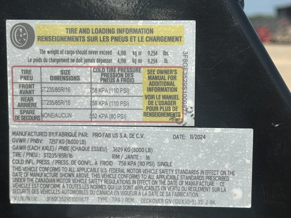 35' DKO Gooseneck Deckover 30' + 5' Mega Ramps (2) 8K Axles, 14 Ply Tires - Hotshot Non-CDL/DO 8K MR - Stryker Dealership Group