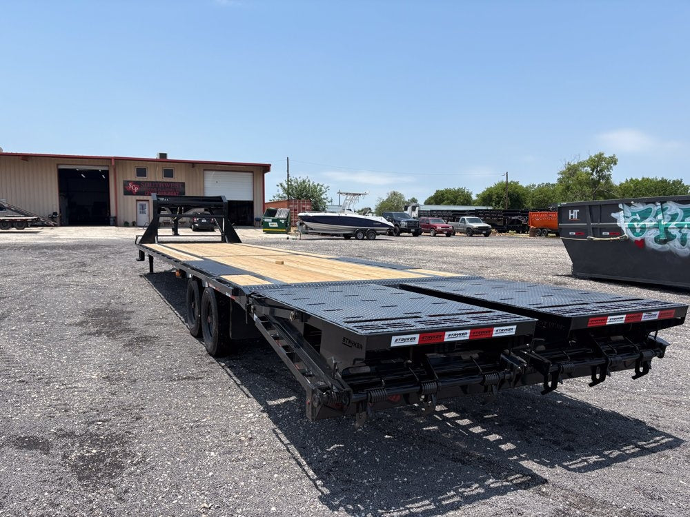 35' Stryker Gooseneck (2) 8K Axles Mega Ramps 14 ply Tires - Hotshot Non-CDL/DO 8K MR - Stryker Dealership Group