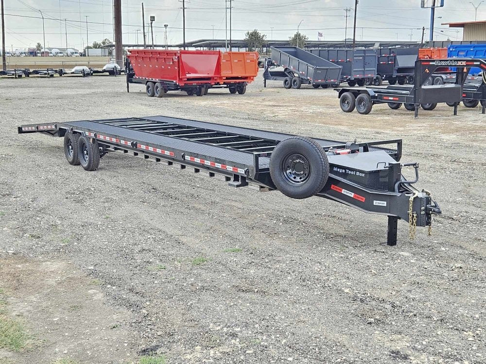 36' Bumper Pull Two Car Trailer (2) 8k Axles - Mesh Deck - 14 ply Tires & Spare - Winch - Two Car Hauler - Stryker Dealership Group