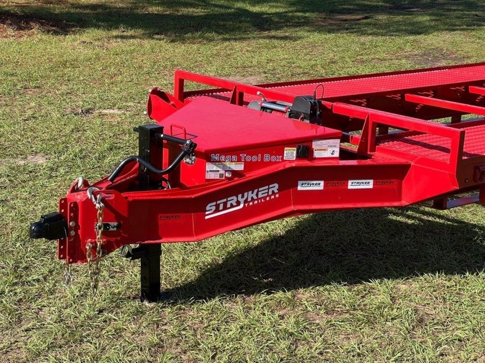 36' Bumper Pull Two Car Trailer (2) 8k Axles - Mesh Deck - 14 ply Tires & Spare - Winch - Two Car Hauler/Multi Car Haulers - Stryker Dealership Group