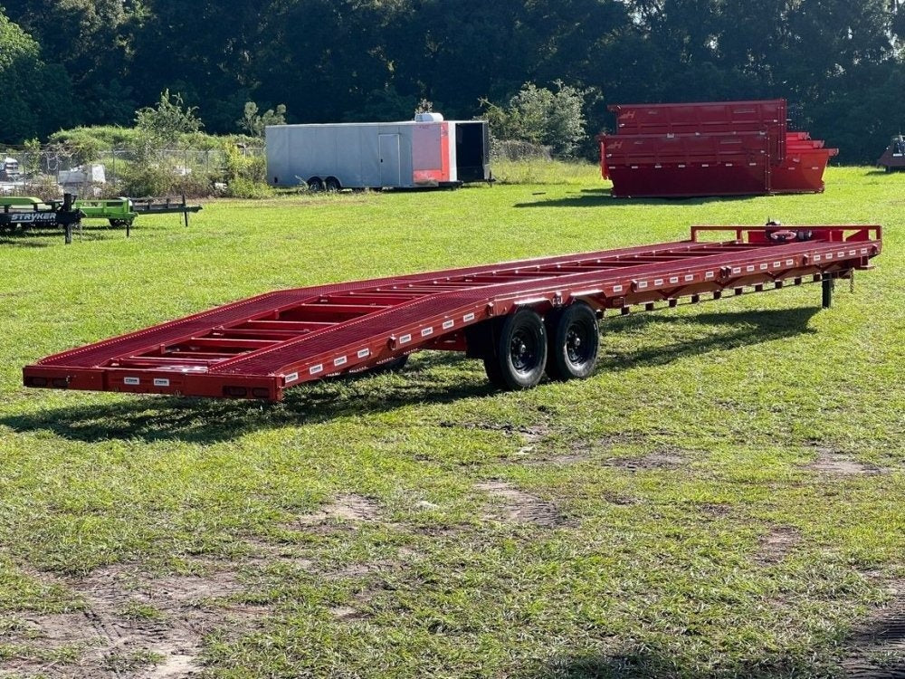 36' Bumper Pull Two Car Trailer (2) 8k Axles - Mesh Deck - 14 ply Tires & Spare - Winch - Two Car Hauler/Multi Car Haulers - Stryker Dealership Group