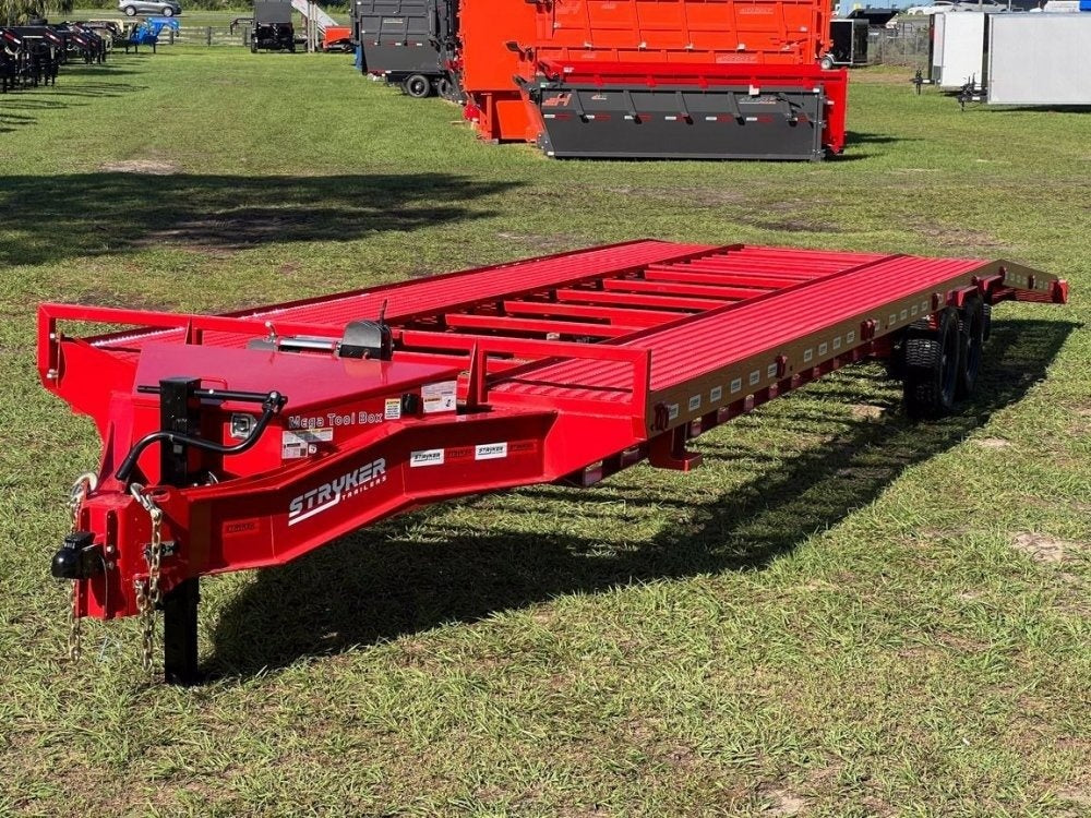 36' Bumper Pull Two Car Trailer (2) 8k Axles - Mesh Deck - 14 ply Tires & Spare - Winch - Two Car Hauler/Multi Car Haulers - Stryker Dealership Group