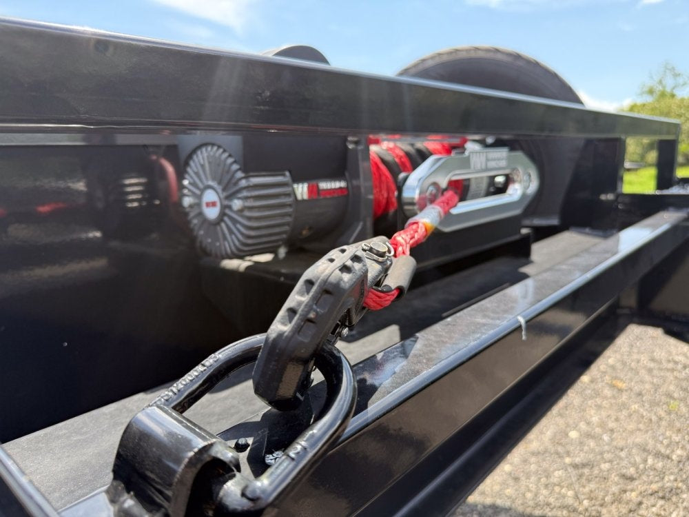 36' Bumper Pull Two Car Trailer (2) 8k Axles - Mesh Deck - 14 ply Tires & Spare - Winch - Two Car Hauler/Multi Car Haulers - Stryker Dealership Group