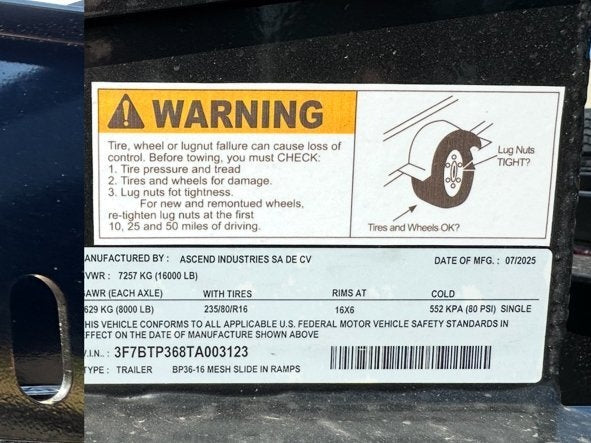 36' Bumper Pull Two Car Trailer (2) 8k Axles - Mesh Deck - 14 ply Tires & Spare - Winch - Two Car Hauler/Multi Car Haulers - Stryker Dealership Group