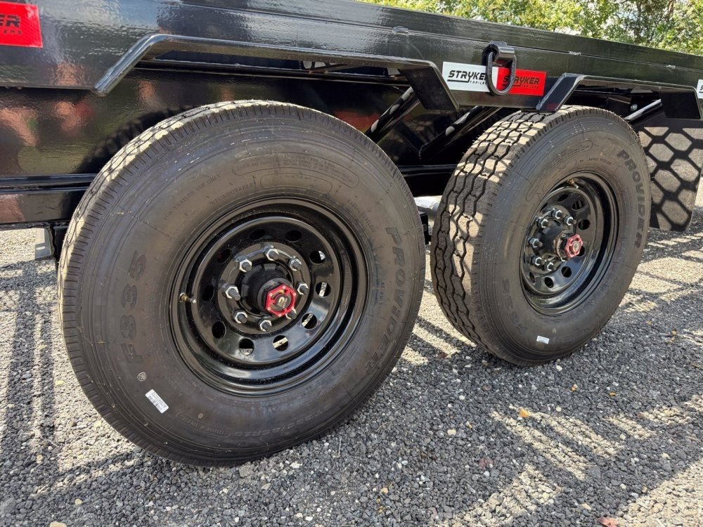 36' Bumper Pull Two Car Trailer (2) 8k Axles - Mesh Deck - 14 ply Tires & Spare - Winch - Two Car Hauler/Multi Car Haulers - Stryker Dealership Group