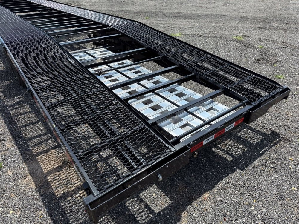 36' Bumper Pull Two Car Trailer (2) 8k Axles - Mesh Deck - 14 ply Tires & Spare - Winch - Two Car Hauler/Multi Car Haulers - Stryker Dealership Group