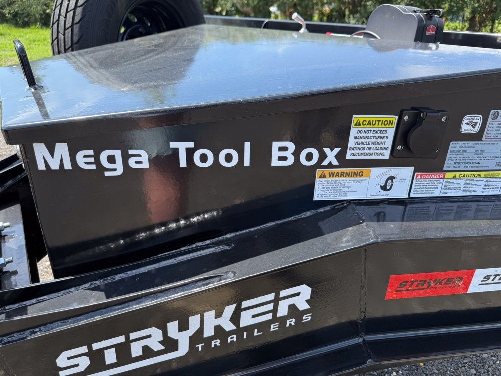 36' Bumper Pull Two Car Trailer (2) 8k Axles - Mesh Deck - 14 ply Tires & Spare - Winch - Two Car Hauler/Multi Car Haulers - Stryker Dealership Group