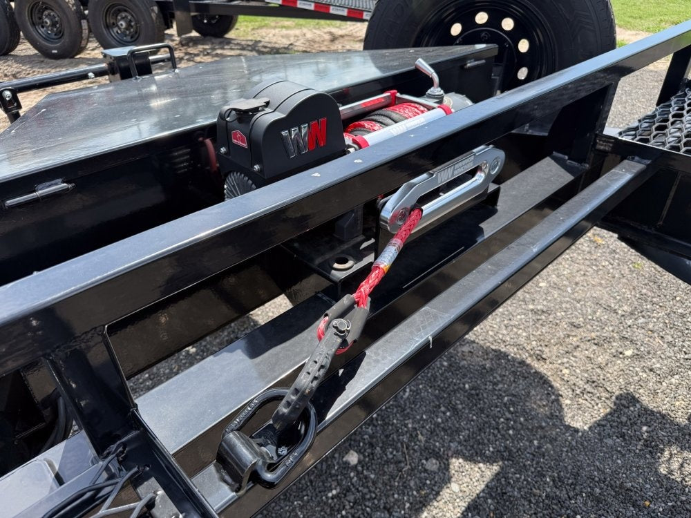 36' Bumper Pull Two Car Trailer (2) 8k Axles - Mesh Deck - 14 ply Tires & Spare - Winch - Two Car Hauler/Multi Car Haulers - Stryker Dealership Group
