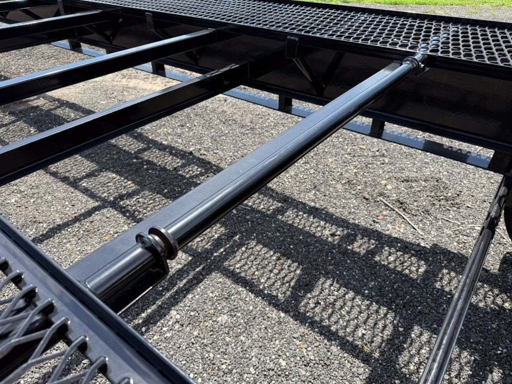 36' Bumper Pull Two Car Trailer (2) 8k Axles - Mesh Deck - 14 ply Tires & Spare - Winch - Two Car Hauler/Multi Car Haulers - Stryker Dealership Group