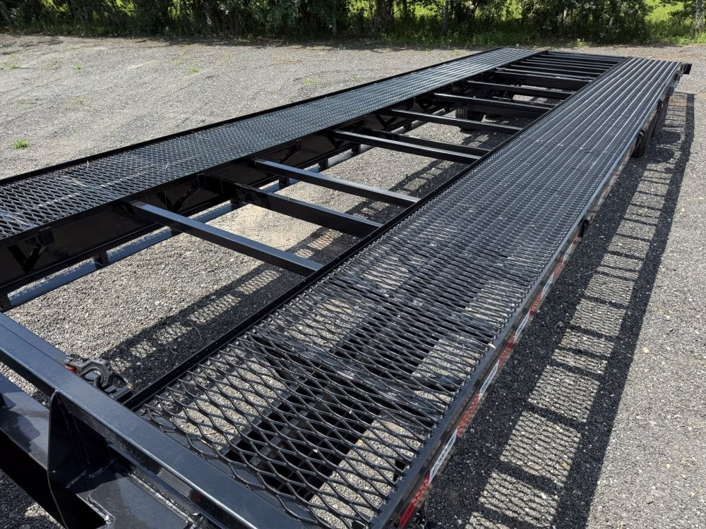 36' Bumper Pull Two Car Trailer (2) 8k Axles - Mesh Deck - 14 ply Tires & Spare - Winch - Two Car Hauler/Multi Car Haulers - Stryker Dealership Group