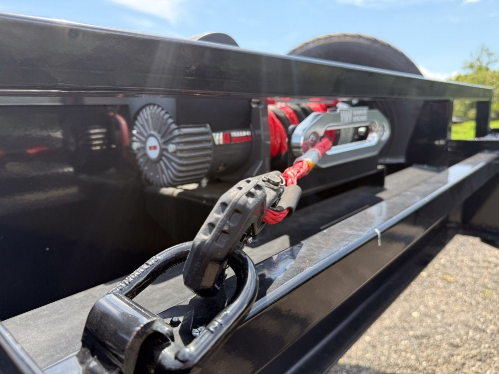 36' Bumper Pull Two Car Trailer (2) 8k Axles - Mesh Deck - 14 ply Tires & Spare - Winch - Two Car Hauler/Multi Car Haulers - Stryker Dealership Group