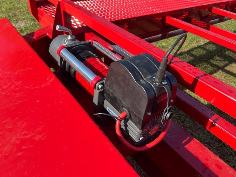 36' Bumper Pull Two Car Trailer (2) 8k Axles - Mesh Deck - 14 ply Tires & Spare - Winch - Two Car Hauler/Multi Car Haulers - Stryker Dealership Group