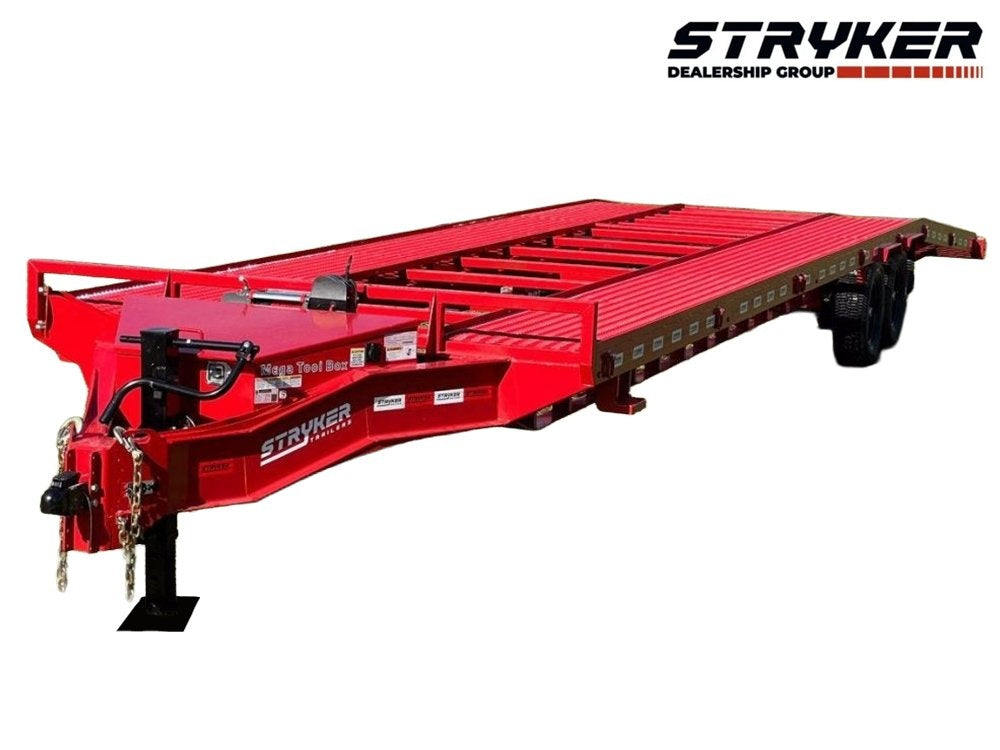 36' Bumper Pull Two Car Trailer (2) 8k Axles - Mesh Deck - 14 ply Tires & Spare - Winch - Two Car Hauler/Multi Car Haulers - Stryker Dealership Group