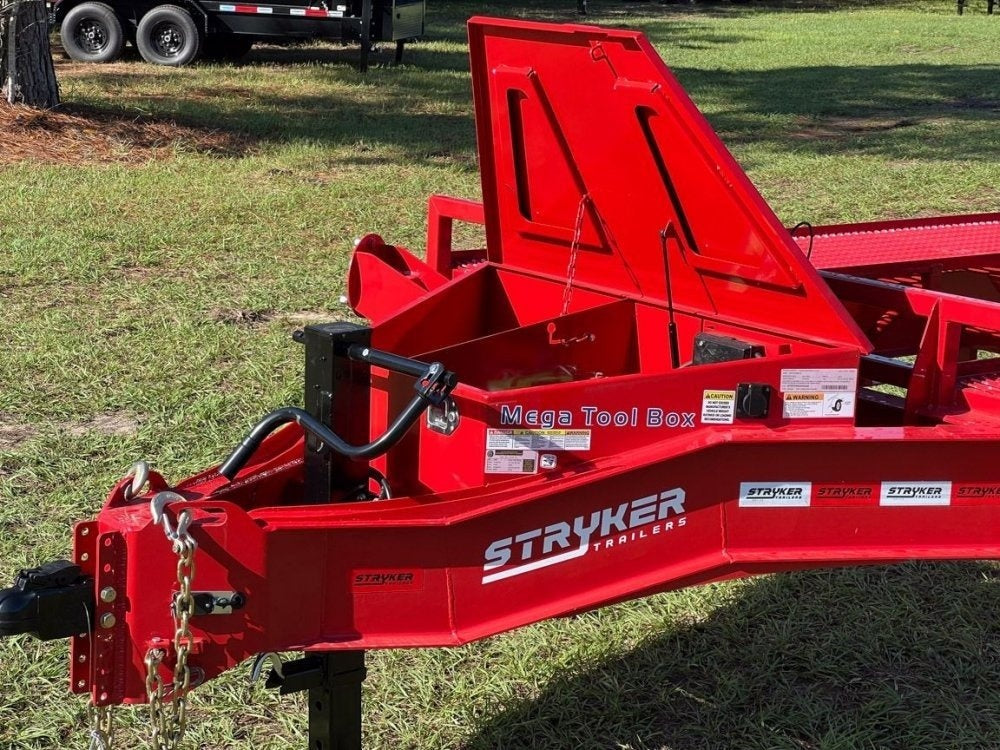 36' Bumper Pull Two Car Trailer (2) 8k Axles - Mesh Deck - 14 ply Tires & Spare - Winch - Two Car Hauler/Multi Car Haulers - Stryker Dealership Group