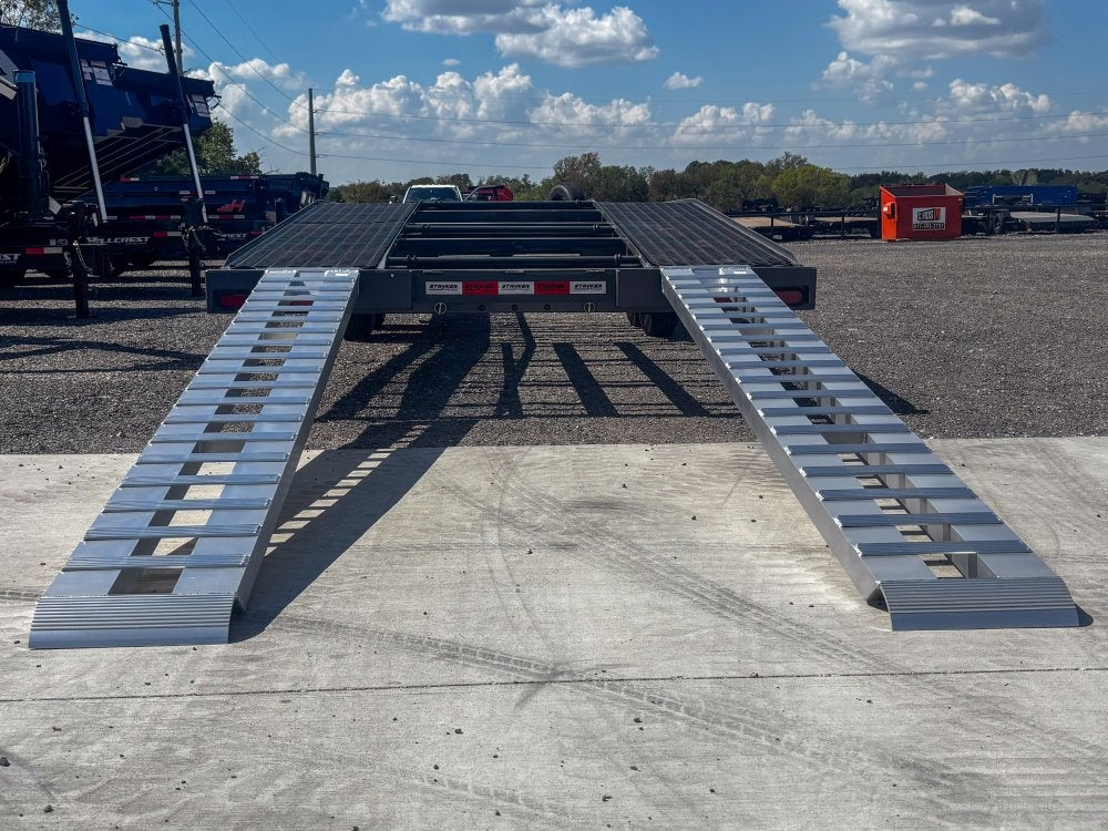 36' Bumper Pull Two Car Trailer (2) 8k Axles - Mesh Deck - 14 ply Tires & Spare - Winch - Two Car Hauler/Multi Car Haulers - Stryker Dealership Group