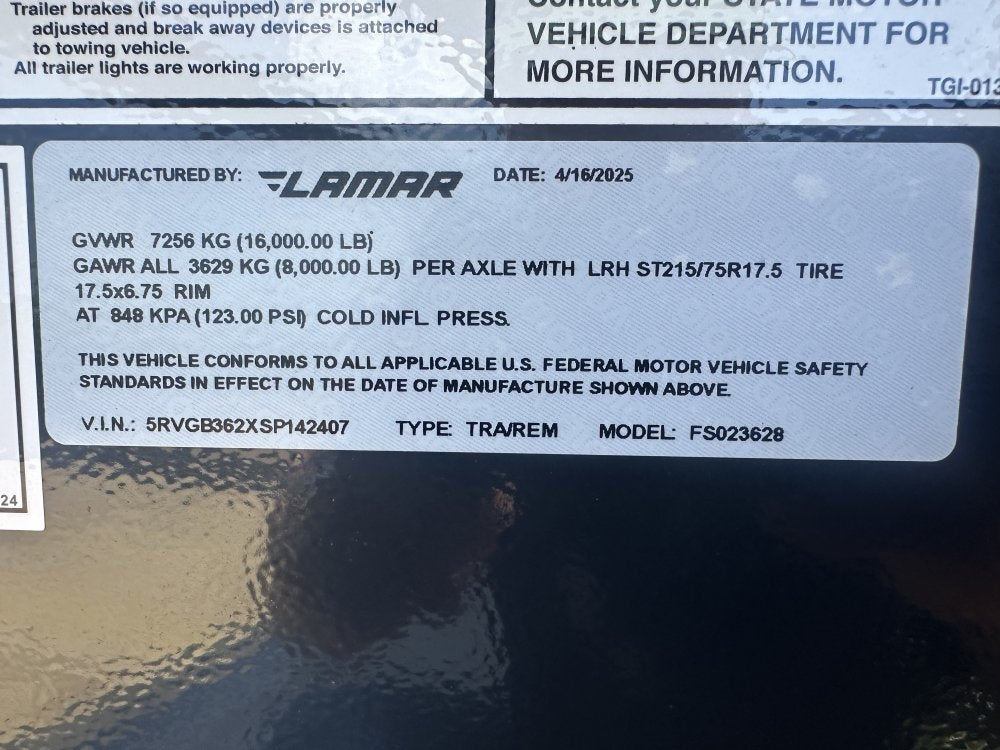 36' FS Gooseneck Mega Ramps 8k Axles 16 Ply Tires - Hotshot Non-CDL/DO 8K MR - Stryker Dealership Group