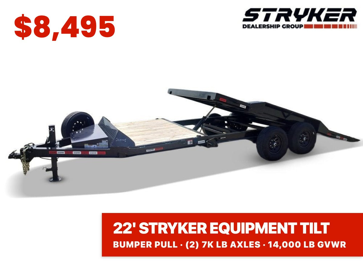22' Tilt Trailer Drive Over Fenders, 7K Axles 3804