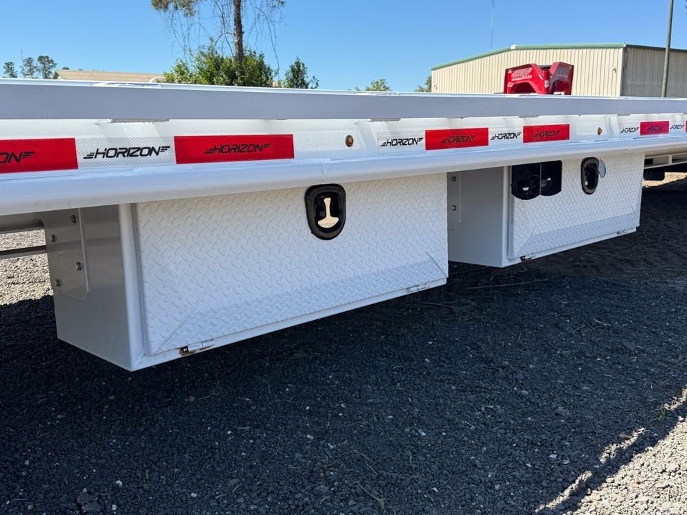 40' FHZSS Gooseneck Deckover (2) 10K Axles Super Single 18 Ply Tires Mega Ramps 8399 - Stryker Dealership Group