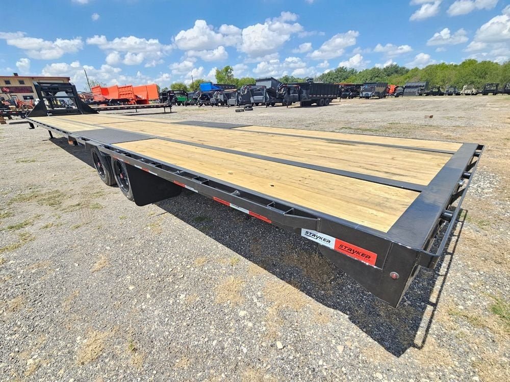 40' Hotshot Elite Gooseneck SD 10k Axles - Derated 12k GVWR - 18ply Tires & Spare & 10' Aluminum Ram 2603 - Stryker Dealership Group