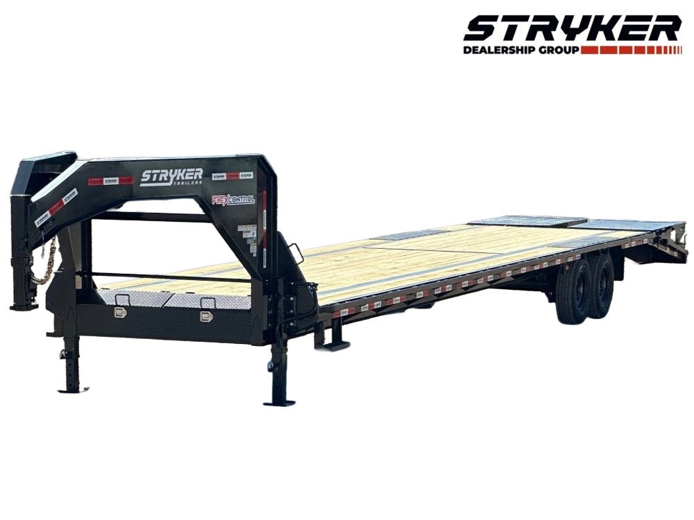 40' Stryker Gooseneck Hotshot Non-CDL Deckover Trailer Mega Ramps - (2) 7K Axles 004969 - Stryker Dealership Group