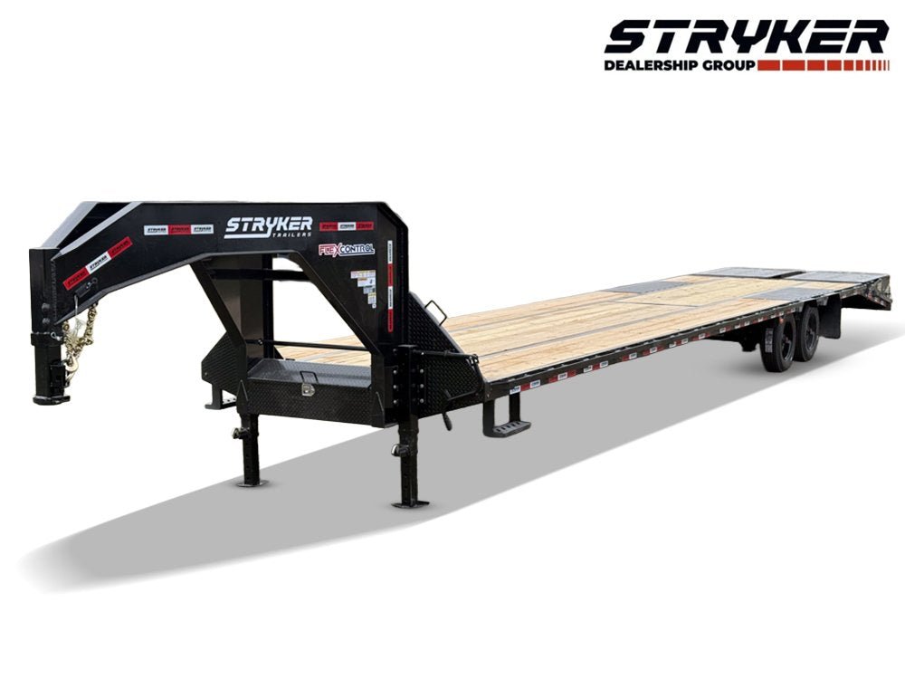 40' Stryker Gooseneck Hotshot Non - CDL Deckover Trailer Mega Ramps - (2) 8K Axles 004464 - Stryker Dealership Group