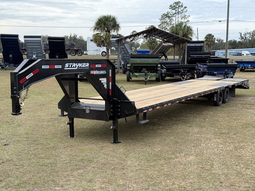 40' Stryker Gooseneck Hotshot Non-CDL Deckover Trailer Mega Ramps - (2) 8K Axles 004546 - Stryker Dealership Group