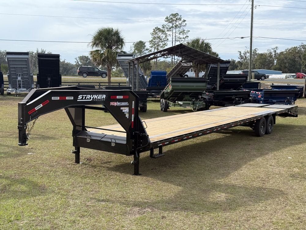 40' Stryker Gooseneck Hotshot Non-CDL Deckover Trailer Mega Ramps - (2) 8K Axles 004762 - Stryker Dealership Group