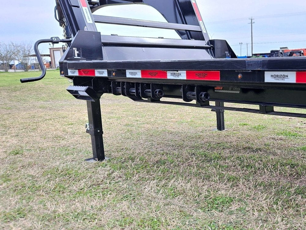 40' Black FTZ Gooseneck (2) 7k Axles Mega Ramps 15k GVWR 14ply Tires - I-Beam Bridge Upgrade - Hotshot Non-CDL/DO 7K MR - Stryker Dealership Group