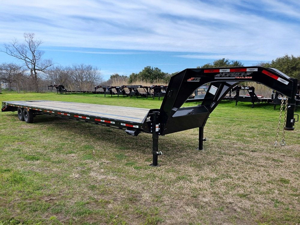 40' Black FTZ Gooseneck (2) 7k Axles Mega Ramps 15k GVWR 14ply Tires - I-Beam Bridge Upgrade - Hotshot Non-CDL/DO 7K MR - Stryker Dealership Group