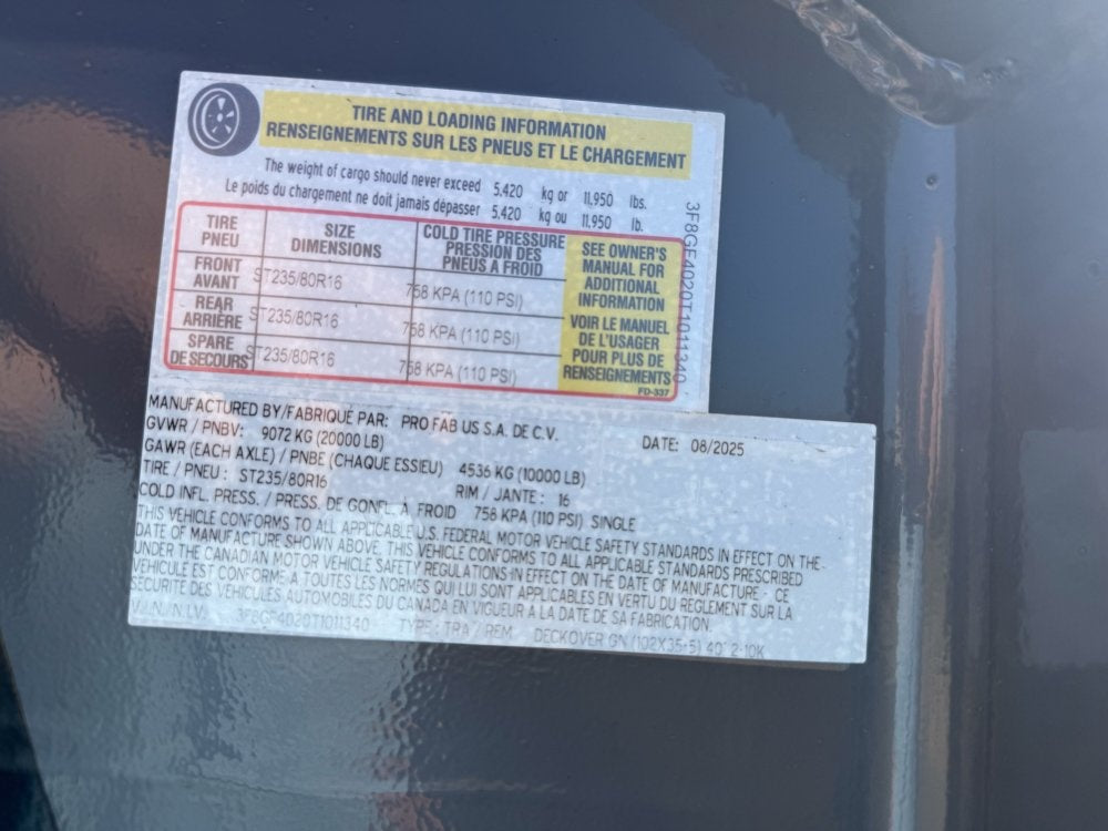 40' DKO Gooseneck Deckover 35' + 5' Mega Ramps (2) 10K Axles - Hotshot Non-CDL/DO 10K MR SS - Stryker Dealership Group