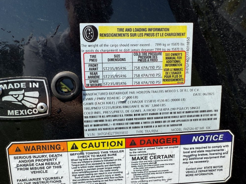 40' FHZ Gooseneck Deckover (2) 10K Axles Mega Ramps - Dual Wheel Deckover/DO 10K MR DW - Stryker Dealership Group