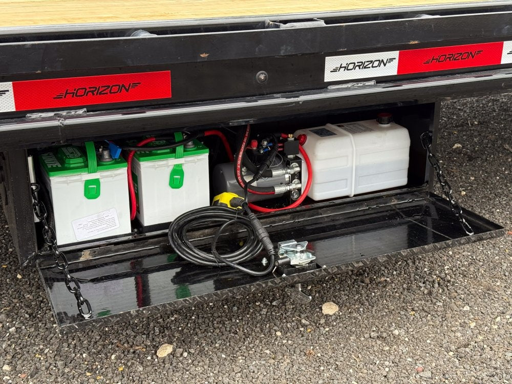 40' FHZ Gooseneck Deckover (2) 12K Axles Mega Ramps 25.9 GVWR, Hydraulic Jacks - Heavy Duty Deckover/DO 12K MR - Stryker Dealership Group