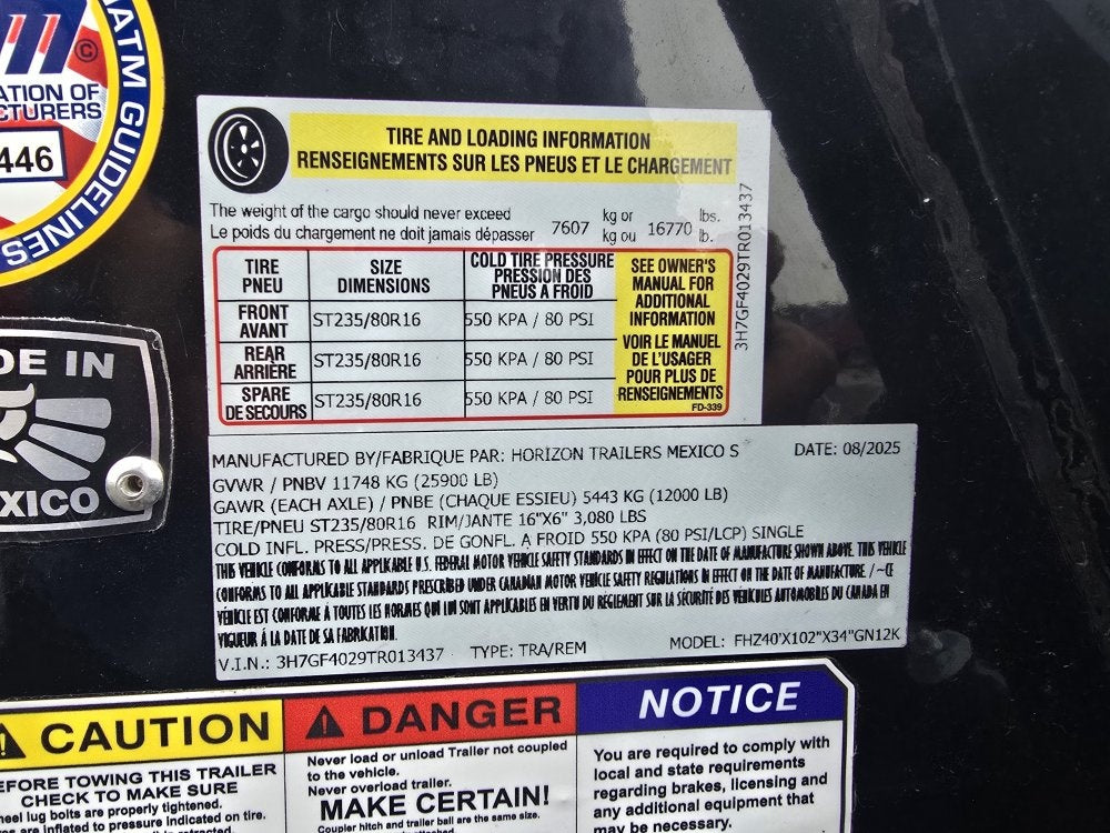 40' FHZ Gooseneck Deckover (2) 12K Axles Straight Deck 25.9 GVWR - Dual Wheel Deckover/DO 12K SD - Stryker Dealership Group