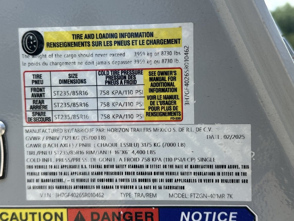 40' FTZ Gooseneck (2) 7k Axles Mega 14k GVWR 14ply Tires - I-Beam Bridge Upgrade - Hotshot Non-CDL/DO 7K MR - Stryker Dealership Group