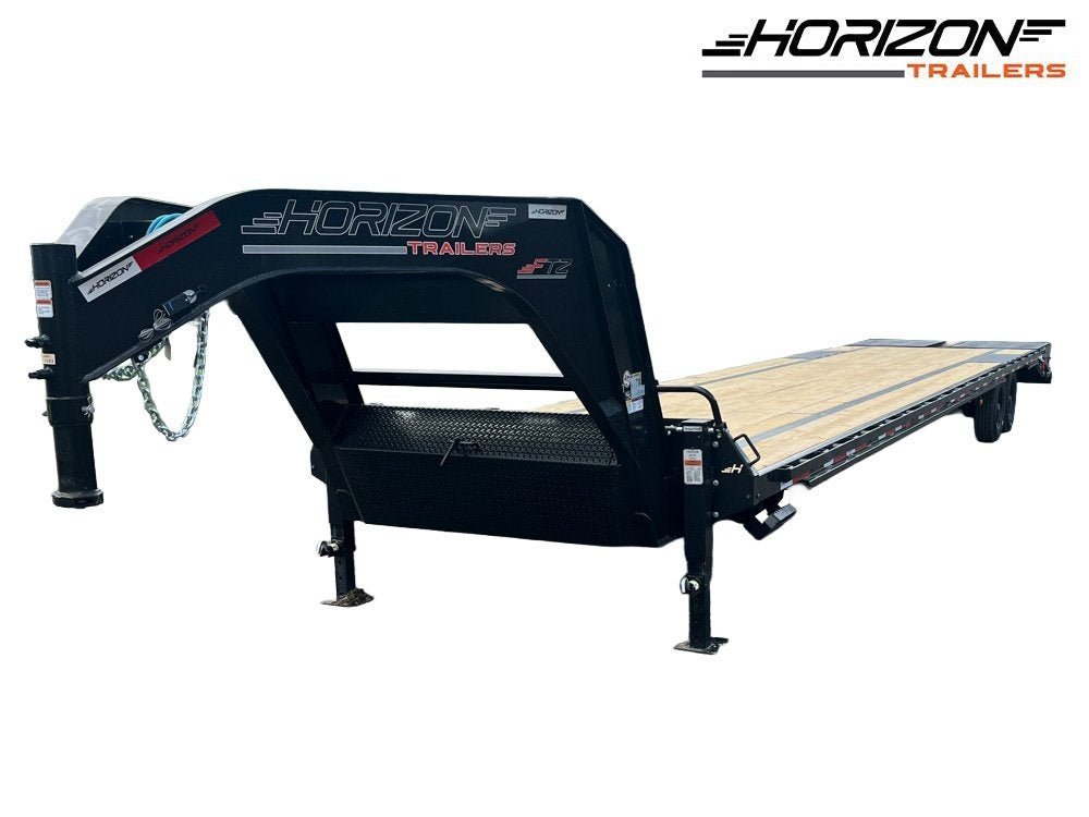 40' FTZ Gooseneck (2) 8k Axles - Mega Ramps - 16k GVWR - 14ply Tires plus Spare - 16# IB - Ratchet R - Hotshot Non-CDL/DO 8K MR - Stryker Dealership Group